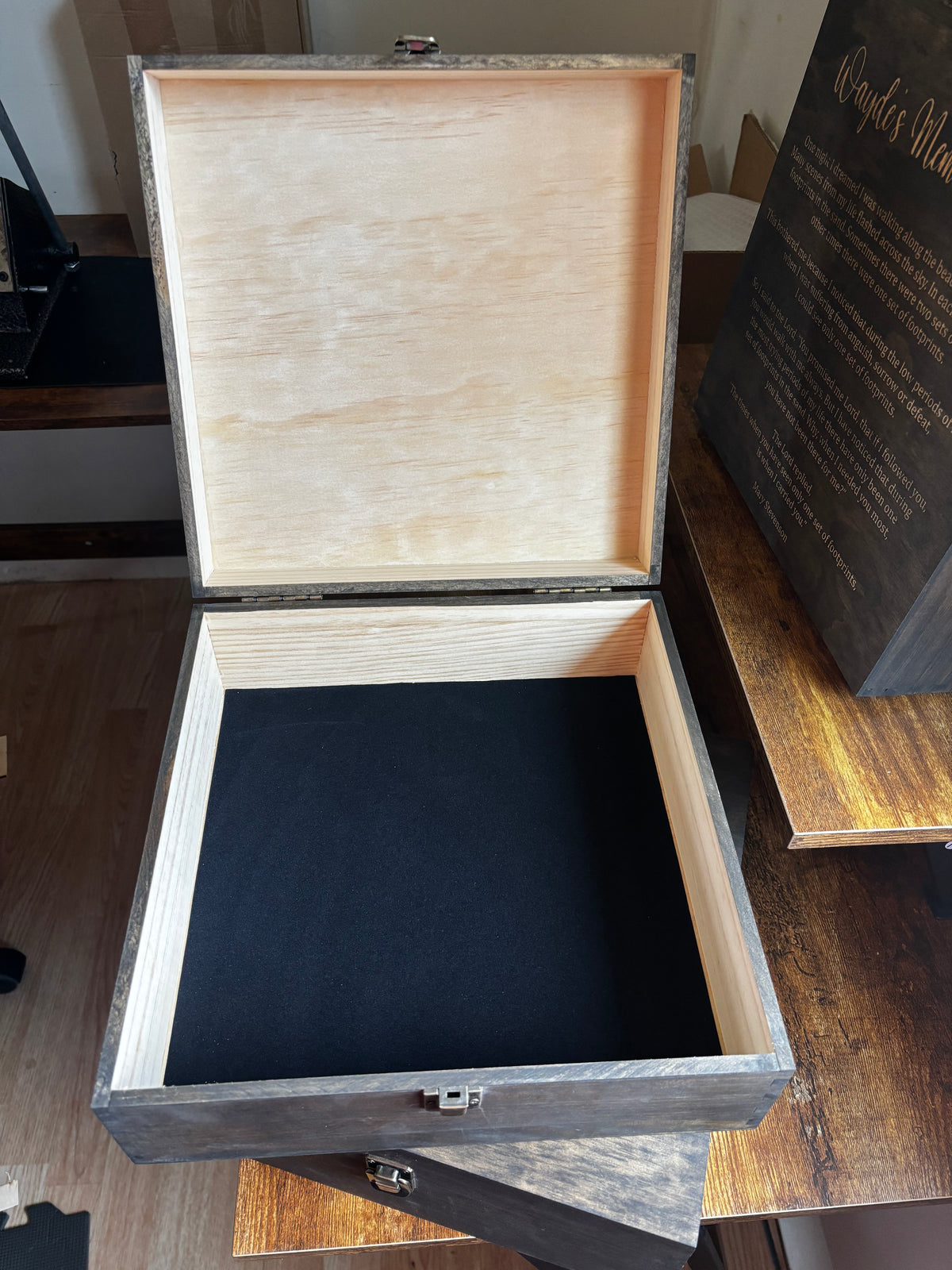 Personalized Wooden Keepsake Box – Custom Engraved Memory Box