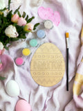 Wooden Easter egg ornament with BRAXTON lettering, paint pots and paintbrush included