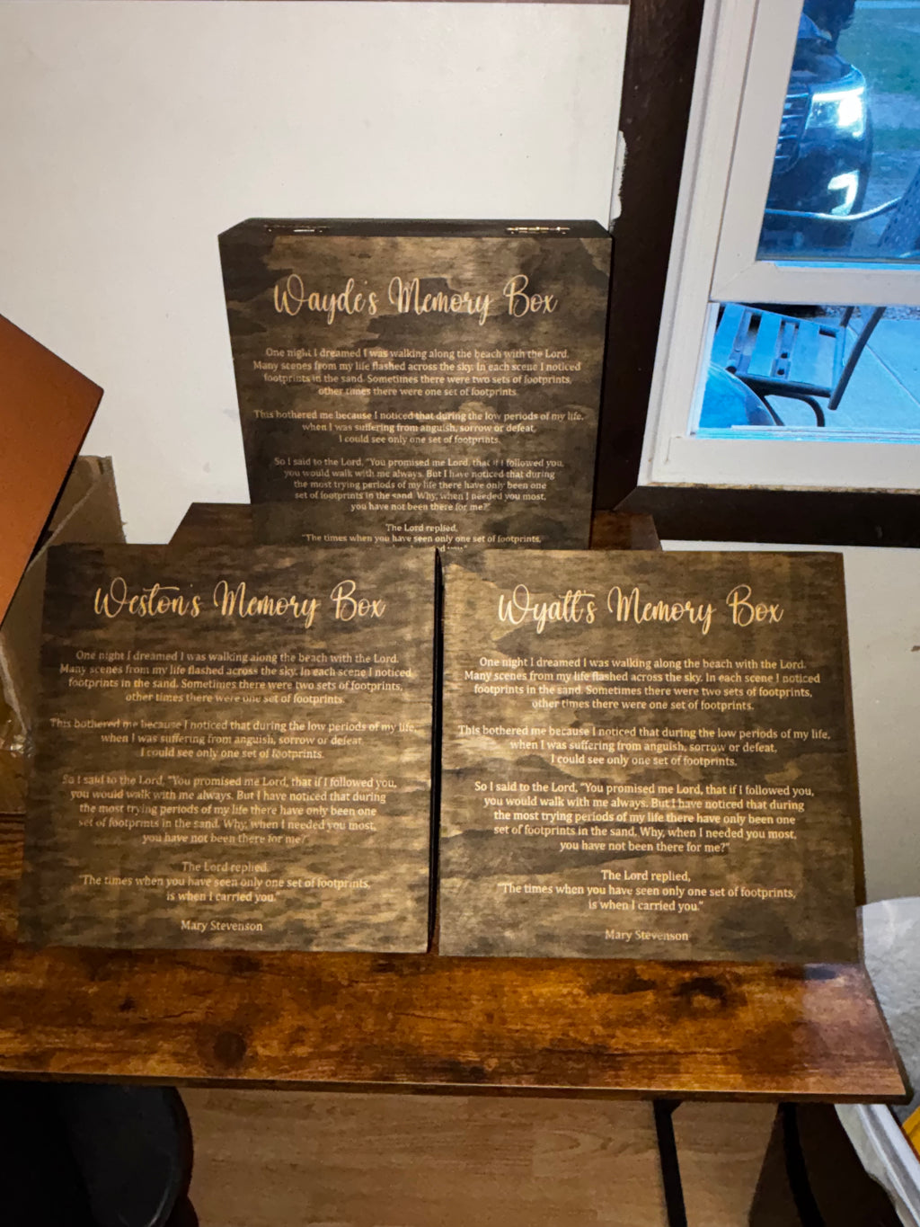 Personalized Wooden Keepsake Box – Custom Engraved Memory Box