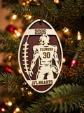 Personalized Triple-Layer Football Christmas Ornament