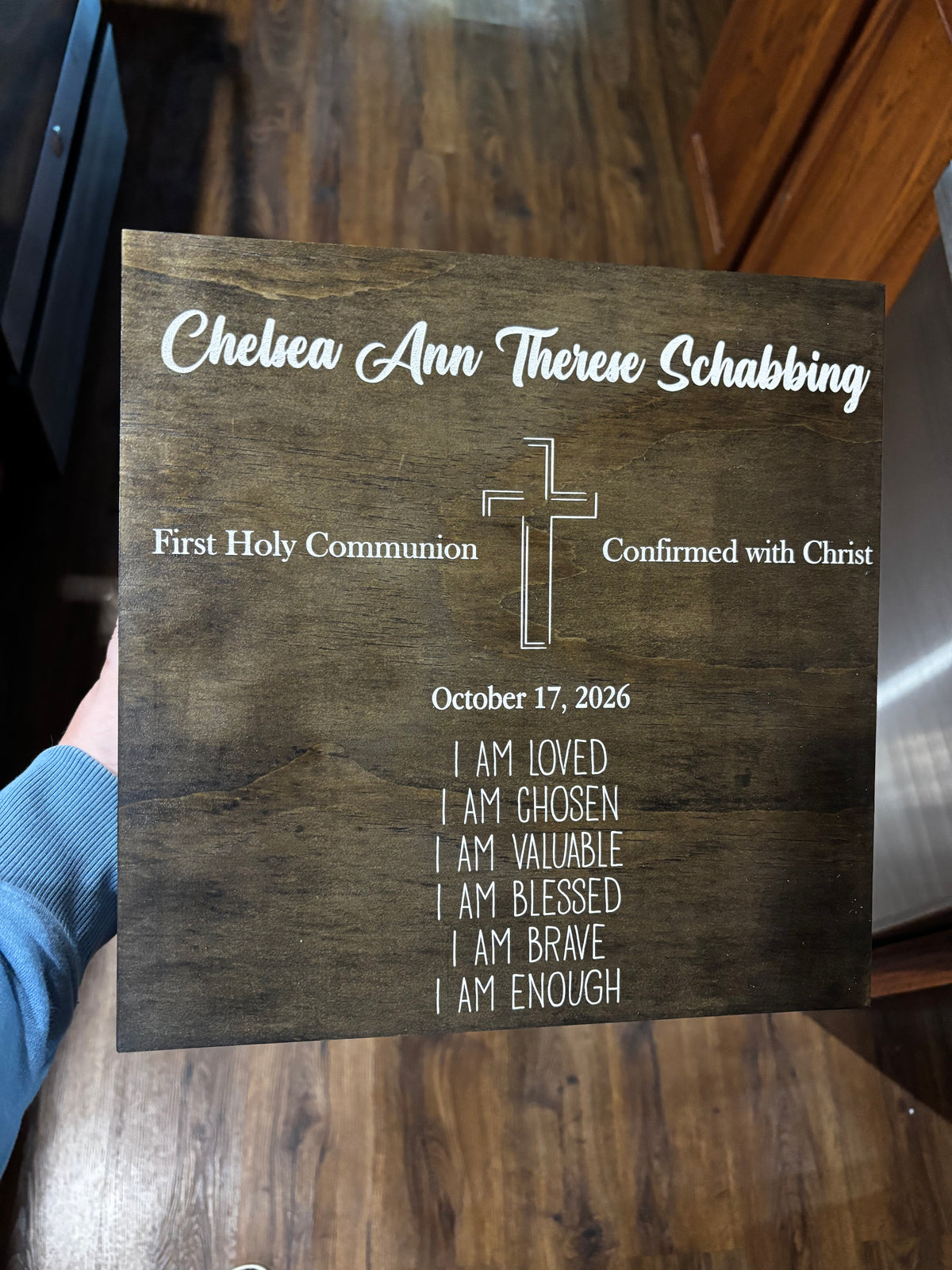 Personalized Wooden Keepsake Box – Custom Engraved Memory Box
