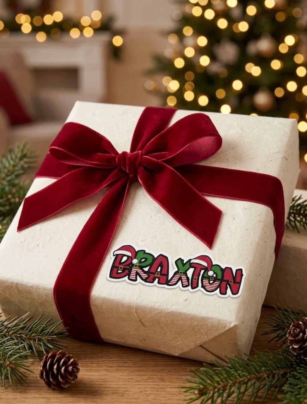 Personalized Christmas Gift Stickers – 12 Per Sheet