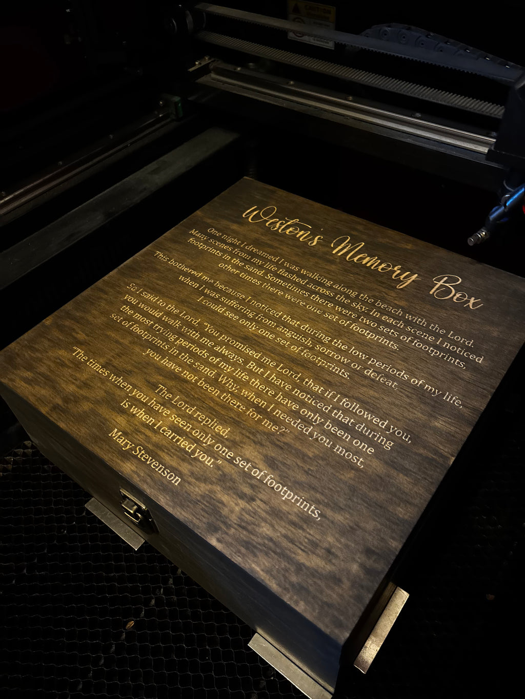 Personalized Wooden Keepsake Box – Custom Engraved Memory Box