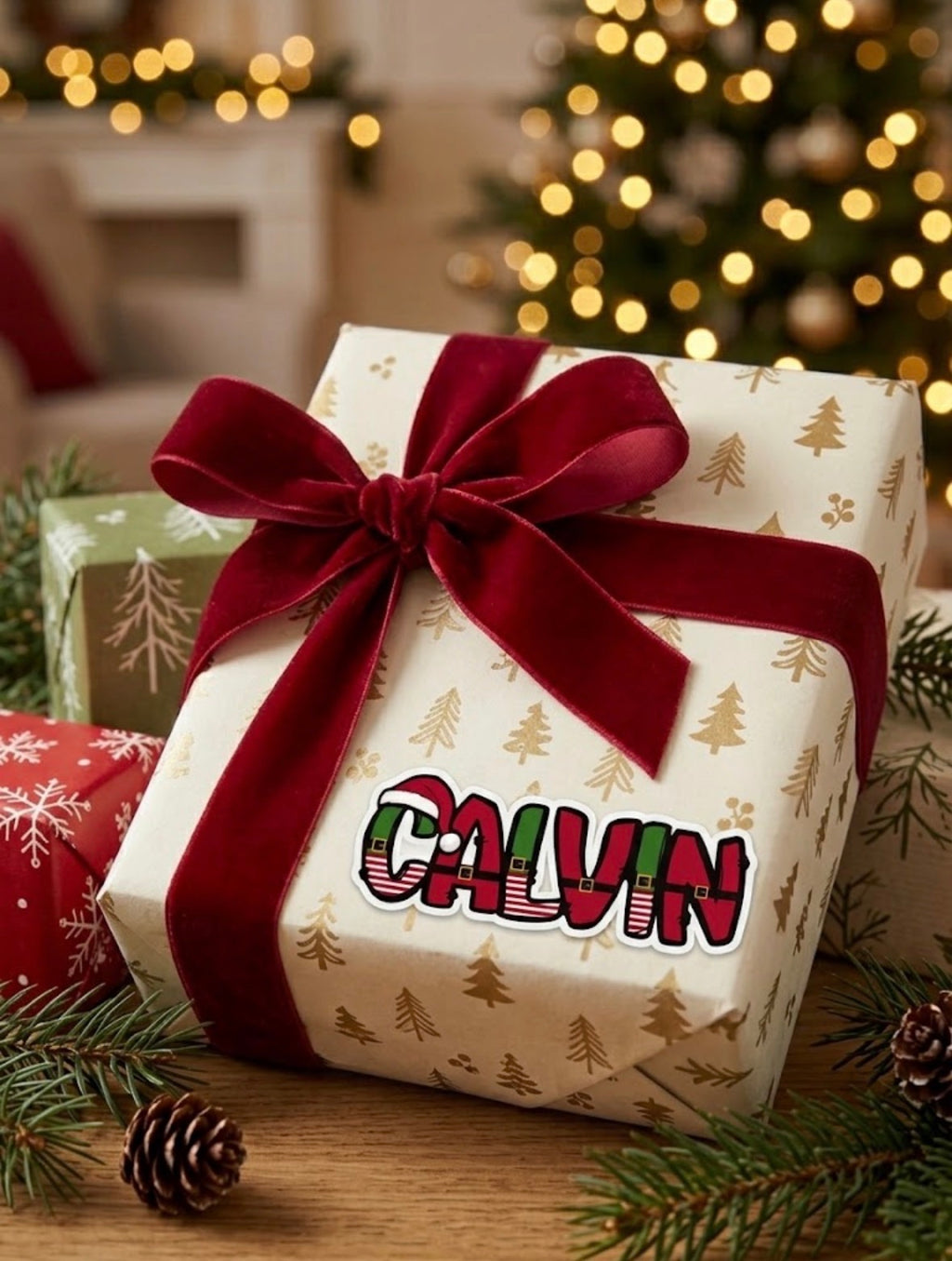 Personalized Christmas Gift Stickers – 12 Per Sheet