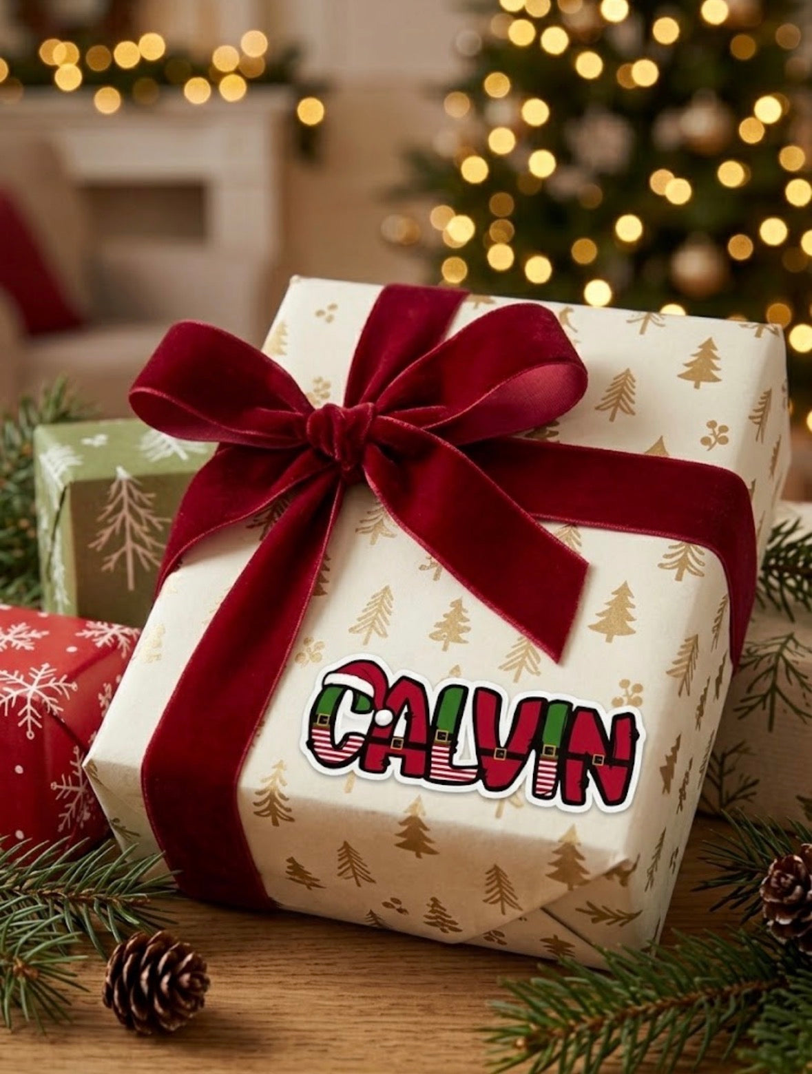 Personalized Christmas Gift Stickers – 12 Per Sheet