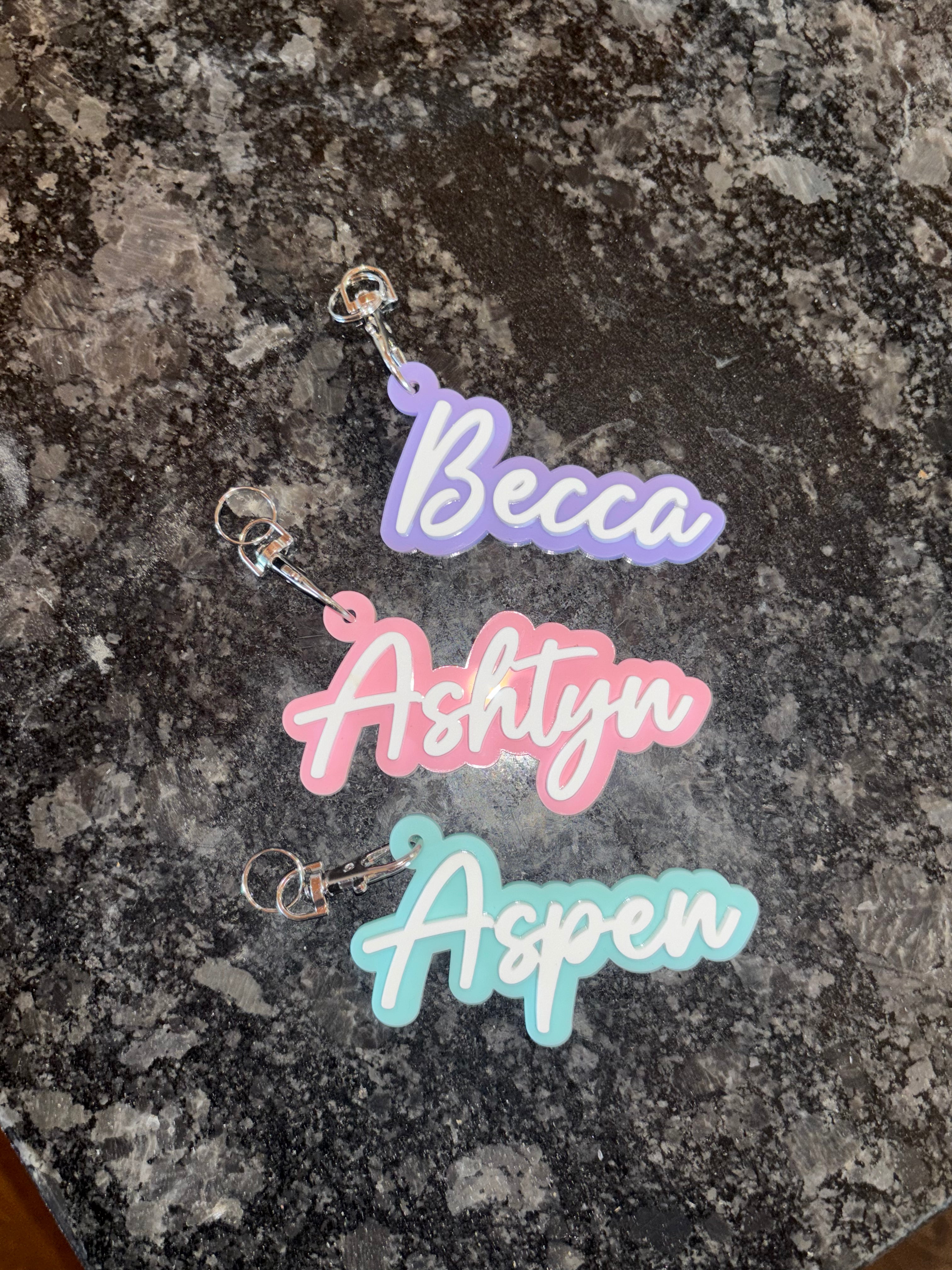 Acrylic Name Keychains