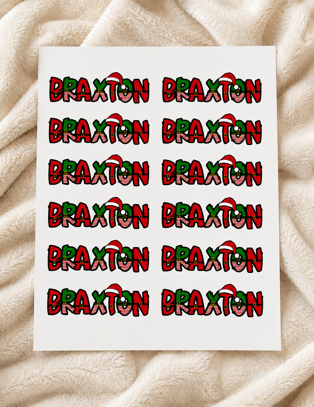 Personalized Christmas Gift Stickers – 12 Per Sheet
