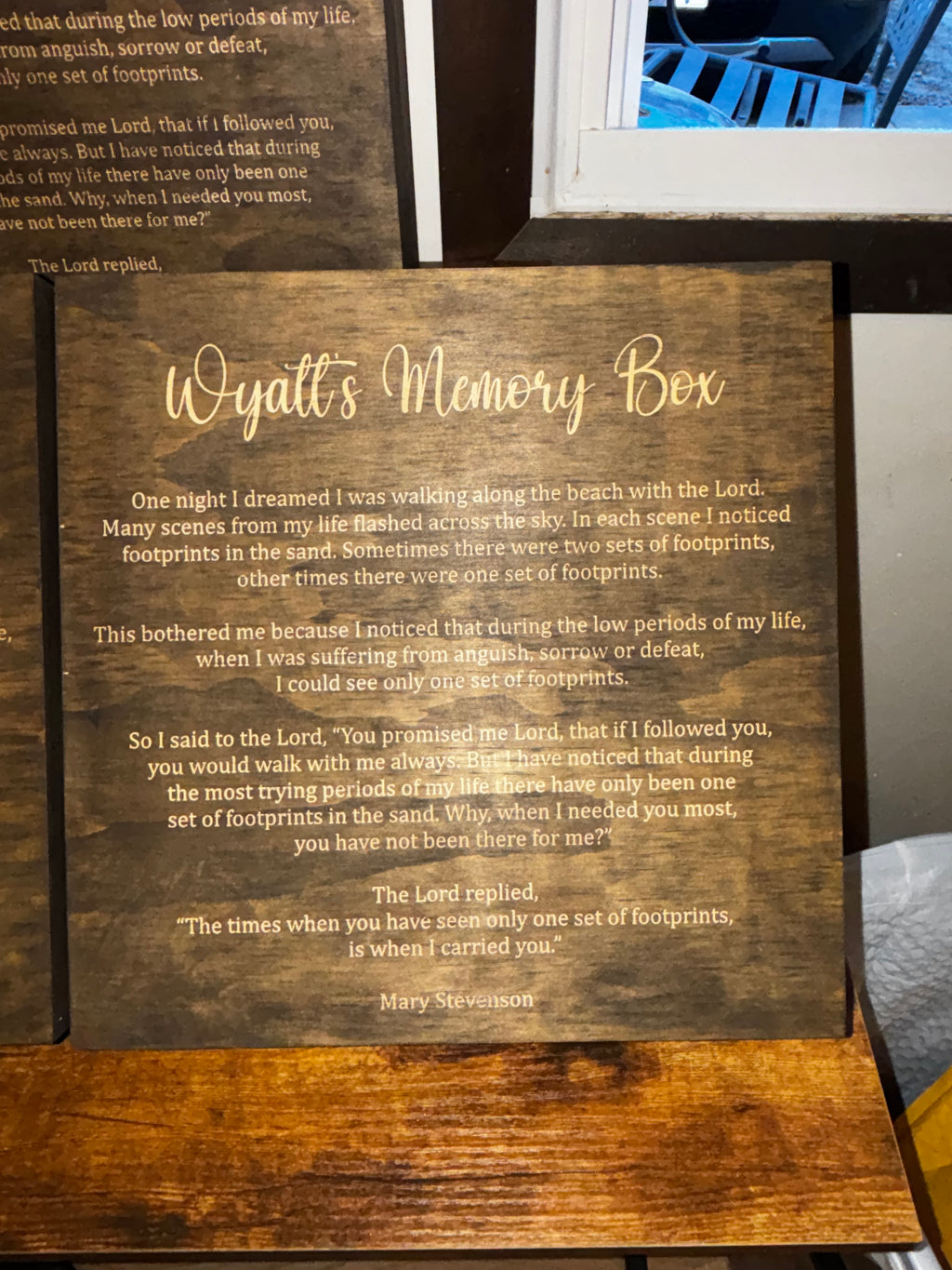 Personalized Wooden Keepsake Box – Custom Engraved Memory Box