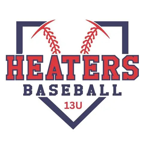 Baseball logo with 'Heaters Baseball 13U' text on a white background