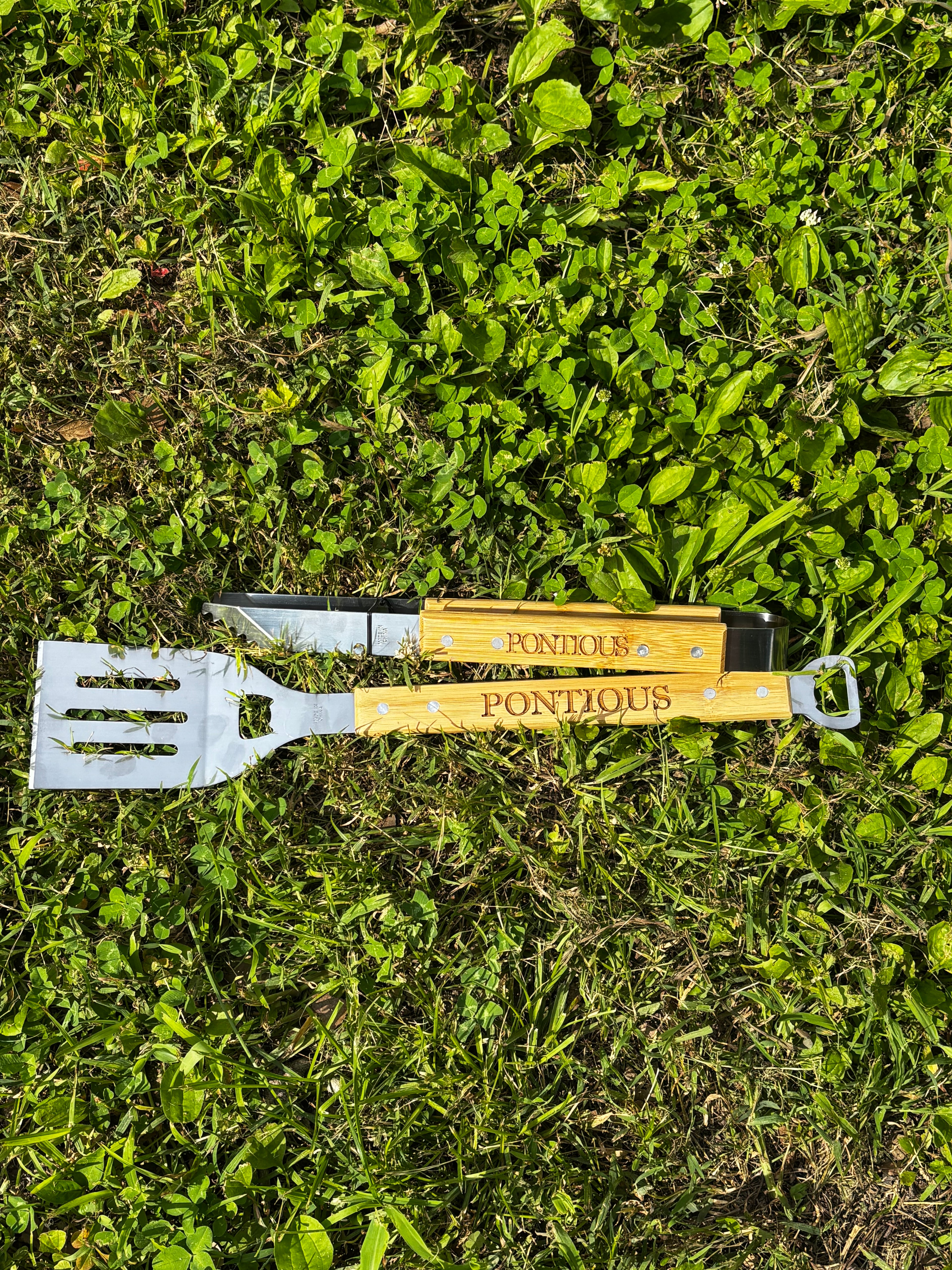 Personalized BBQ Grill Set with Dual Bottle Opener