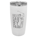 Polar Camel 20 oz. White Golf Tumbler with Dimples and Slider Lid