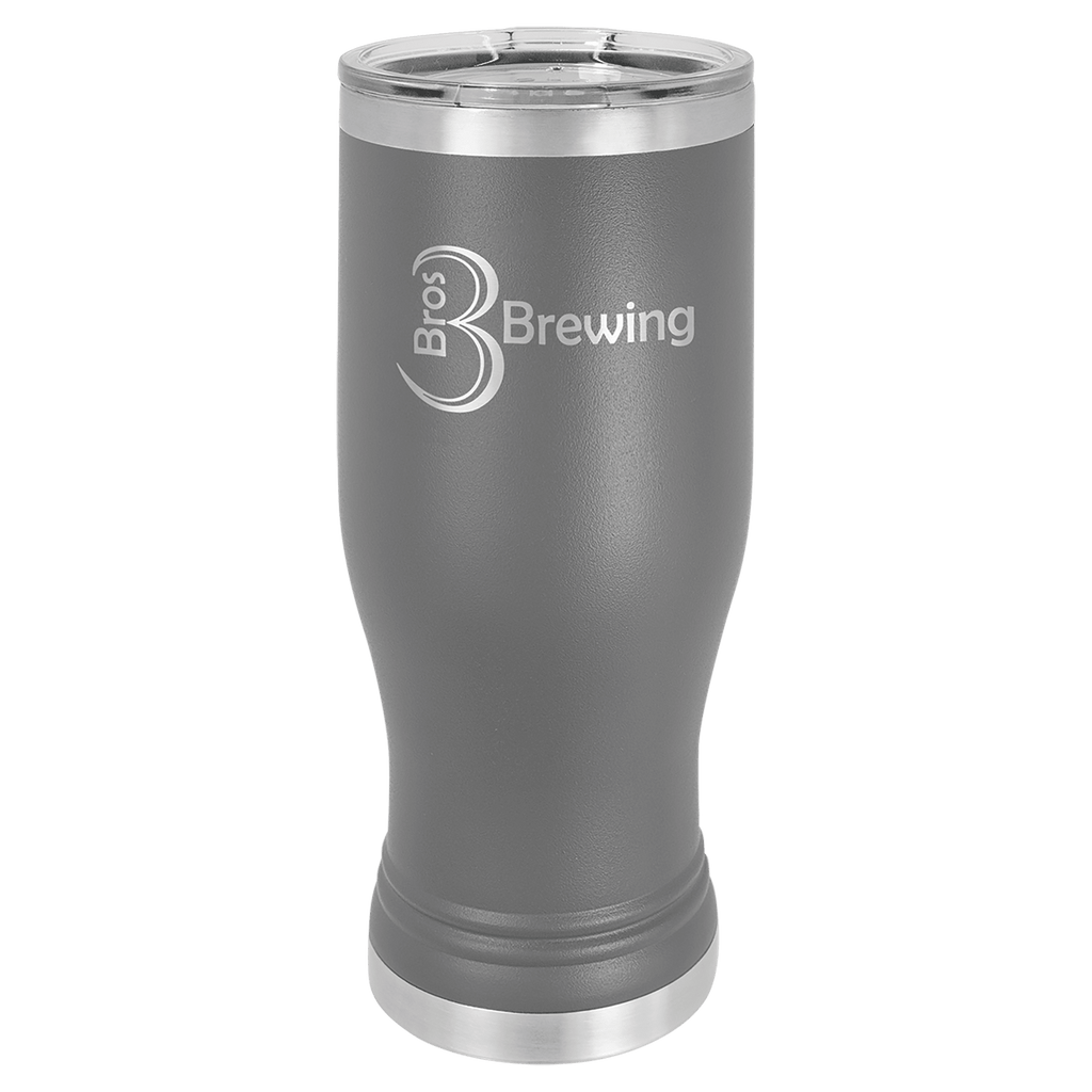 Dark Gray Polar Camel 20 oz Pilsner with Clear Lid