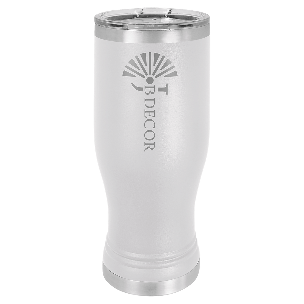 White Polar Camel 20 oz Pilsner with Clear Lid