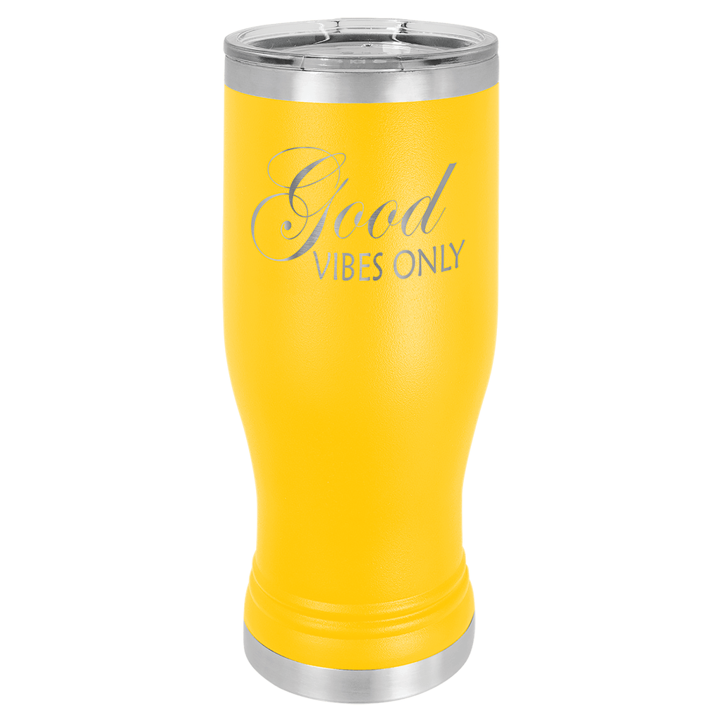 Yellow Polar Camel 20 oz Pilsner with Clear Lid
