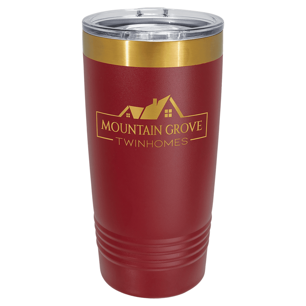 Polar Camel 20 oz. Bright Gold ION-Plated Ringneck Tumbler
