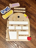 Interchangeable Name Back to School Sign