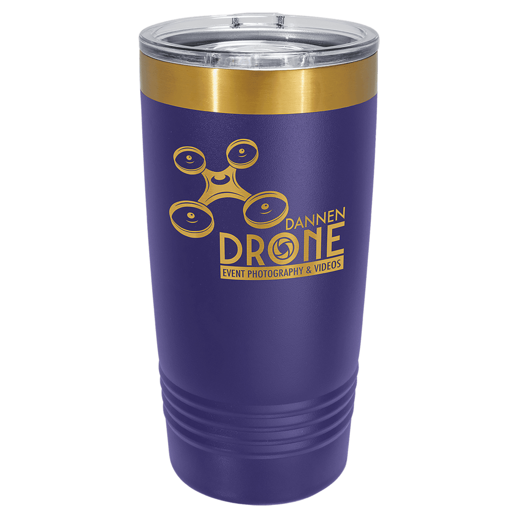 Polar Camel 20 oz. Bright Gold ION-Plated Ringneck Tumbler